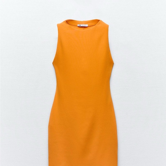 Zara Dresses & Skirts - Zara Orange Tailored Sleeveless Mini Dress | Small